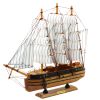 Modelo decorativo de barco velero de tres mástiles 39x36cm