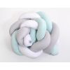 Protector de Cuna Trenzado My Sweet Baby Knot Bumper Gris-Menta