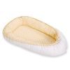 Baby Nest Double-sided Premium Cocoon For Infants Bobono- White Dots On Beige/ Beige Strips