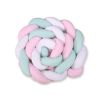 Protector de Cuna Knot Bumper XXL My Sweet Baby en blanco, rosa y menta