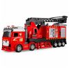 Camión de bomberos Lean toys en plástico rojo y negro