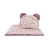 Set para Carrito Bebé Velvet Bloom Rosa – Edredón y Almohada Reversibles