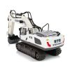 Excavadora Caterpillar Lean Toys 32 cm, vista lateral con cubo articulado