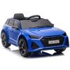 Coche eléctrico infantil Audi RS6 azul BRD-2118 con doble motor 12V, vista frontal
