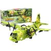 Gran aeronave militar de Lean toys con sonidos y luces activados.