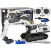 Excavadora radiocontrolada Caterpillar Lean Toys, vista frontal con brazo