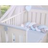 Protector de Cuna Trenzado My Sweet Baby en Blanco, Gris y Azul - imagen 3