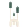 Set 3 cepillos para biberones Kikkaboo con soporte, silicona platino grado alimentario