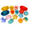Set de Baño de Animales Marinos de Goma 17 Piezas