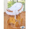 Moisés de Mimbre My Sweet Baby - Natural con Ropa Blanca