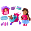 Muñeca con Perros y Accesorios de Perrera Rosa 16 pcs