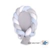 Nido de Bebé Trenzado 2 en 1 My Sweet Baby - Blanco-Gris-Azul