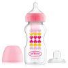 Biberón Dr Brown's Options+ 9 oz Rosa con Válvula de Sippy