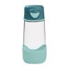 Botella deportiva B.box 450ml con diseño triangular y pico de silicona.