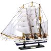 Modelo Coleccionable de Barco a Vela Fragata Blanco 49x43cm