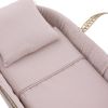 Moisés de palma interior con colchón y vestidura textil coordinada rosa