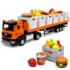 Camión de transporte de Lean toys en color naranja y blanco