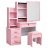Detalles del diseño moderno y suave de la mesa de maquillaje