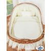 Moisés de Mimbre My Sweet Baby Carina Natural y Ropa Crema