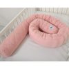 2-in-1 - Baby Nest Quilted - Snake Pillow Bumper - Pastel Pink