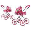 Carrito de Muñecas con Ruedas Grandes y Plegable Rosa