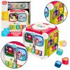 Cubo educativo multifuncional con piano y luces interactivas