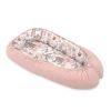 Baby Nest Double-sided Premium Cocoon For Infants Bobono - Sepia Roses/pastel Pink