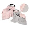 Manta de Coche Para Bebé My Sweet Baby - Ballerinas Rosa/Gris