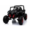 Jeep Lean Cars XMX603 negro, detalle asiento ecopiel, cinturones y USB MP3