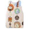 Cotton Sleeping Bag For Children, Size M, 6-12 Months, Tog 2.5, All-season Creamy Zoo