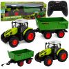 Tractor agrícola control remoto con remolque volcador y luces LED