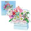 Juego de bloques de construcción ramo de flores con luces LED