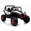 Jeep eléctrico infantil XMX Lean Cars blanco con mando remoto, vista frontal