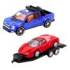 Vehículo todoterreno con remolque y coche deportivo