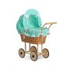 Carrito de muñecas de mimbre My Sweet Baby con ropa de cama