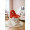 Cochecito de Muñeca My Sweet Baby de Mimbre con Ropa Blanca y Roja - imagen 2