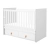 Cuna de aglomerado Kikkaboo Hollee Gris con cajones