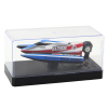 Barco de motor control remoto RC azul-plata 14 cm