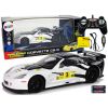 Coche Deportivo R/C 1:18 Corvette C6.R Blanco con Luces