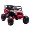 Coche eléctrico infantil M2 4x4 rojo LEAN CARS vista tres cuartos