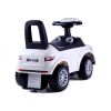 Correpasillos Lean Cars blanco, detalle asiento con compartimento y protección antivuelco