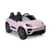 Coche eléctrico Porsche Macan rosa 24V Toyz, vista lateral con puertas funcionales