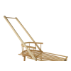 Sled With Backrest, Wooden Pusher, Wooden Handle