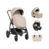 Carrito de bebé 3en1 Modena Beige Kikkaboo - Práctico y Seguro