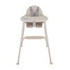 Trona Oaty beige Kikkaboo en modo silla baja con niño comiendo de forma autónoma
