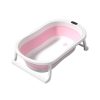 Bañera plegable con pies antideslizantes color rosa