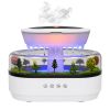 Vista del humidificador en uso, creando un ambiente relajante.