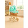 Carrito de muñecas de mimbre My Sweet Baby con ropa de cama mint - imagen 3