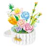 Bloques de Construcción: Arreglo Floral en Canasta con LED 1376 piezas