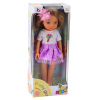 Muñeca con Vestido Morado y Clip de Flor